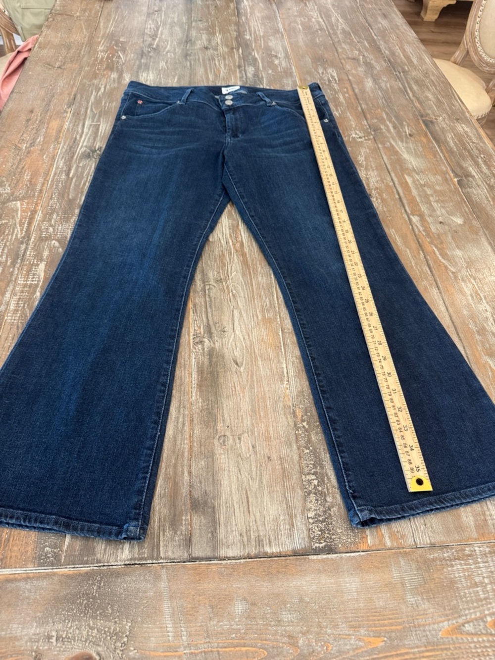 Hudson Jeans Dark Blue Wide Leg Flare Jeans